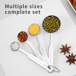 4 cái có thể tháo rời chính xác khắc thép không gỉ chịu nhiệt máy rửa chén an toàn đo lường thìa thực phẩm cấp công cụ nướng - Product Image 2