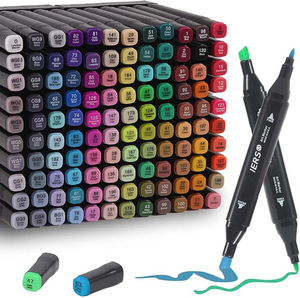ปากกามาร์คเกอร์แอลกอฮอล์สองหัว 48 สี ปากกาแบบถาวรชนิดน้ำมัน เขียนได้สองด้าน สำหรับวาดภาพและร่างแบบ จำนวนมาก - Product Image 5