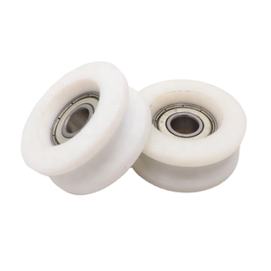 Roulement à rouleaux revêtu de caoutchouc U Groove Plastic Nylon Pulley Wheel with 608 Bearing for Garage Door Window Sliding Rollers - Product Image 2