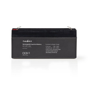 Nedis Rechargeable Lead Acid <b>Battery</b> <b>6V</b> 3.2Ah Constant Voltage Charge For Cycle And Standby Use - Product Image 1