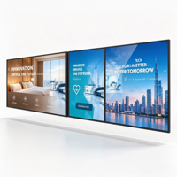 Affichage numérique d'intérieur, écran LCD mural de 27 pouces pour magasin de détail, lecteur multimédia Android HDM RJ45 avec verre trempé