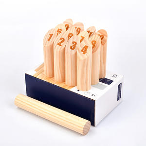 YUCI enfants en bois extérieur finlandais Collision éducatif tante Sally jouets d'apprentissage pour enfants adultes jardin KUBB jeu Bowling - Product Image 6