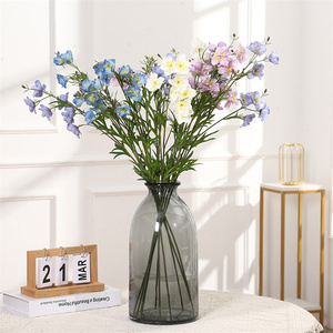 Stile europeo di fascia alta sfuso bianco blu Wild Delphinium fiori di seta artificiale Larkspur fiore per la decorazione di nozze - Product Image 1