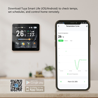 Thermostat intelligent WiFi Smart Switch pour systèmes HVAC domestiques Contrôle vocal et programmation automatique, compatible avec Alexa Google Assistant