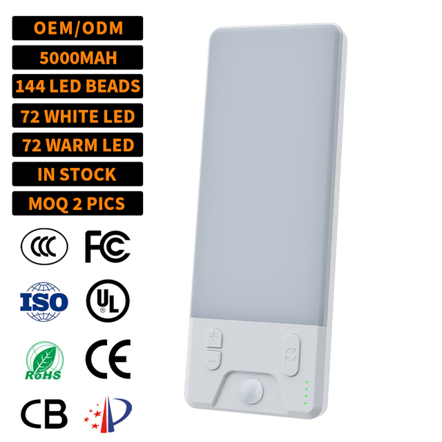 EGH LED Wireless Motion Touch Sensor Night Light Closet Wardrobe Lamp Exterior Bulb Rechargeable Drill-Free Intelligent Magnetic