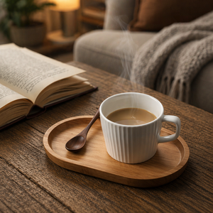 Vassoio in Legno Piccolo per Servire, Vassoio per Caffè e Tè, per Alimenti e Bevande, Uso Domestico in Cucina, Mini Vassoio Organizzatore per <span class=keywords><strong>Tavolino</strong></span> da Caffè e Uso Quotidiano - Product Image 1