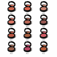Palette de fard à joues en poudre naturelle à haute pigmentation, format voyage, rouge, couvrant, contour, maquillage, cosmétiques, vente en gros, fard à joues