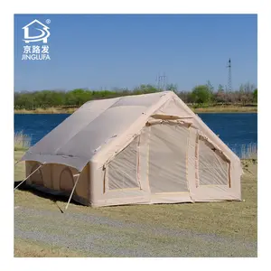 Bán buôn không khí ống cực Inflatable cắm trại lều có thể gập lại cabin sang trọng hình dạng Cottage lều