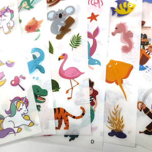 Autocollants grattage personnalisés pour enfants, étiquettes à éplucher, dessin animé, mignon, à coller sur les livres, vente en gros, 50 pièces - Product Image 3
