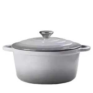 Hot Sale 20/22/24/26/28CM Modern Cookware Dutch Oven Food Warmer Enameled Cast Iron Round Casserole Dishes with Lid