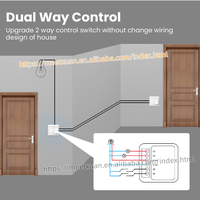Module d'interrupteur intelligent mini Tuya Wifi / Zigbee 16A 1/2/3/4 voies, compatible avec le contrôle bidirectionnel via Smart Life, Alexa, Google Home, Yandex Alice