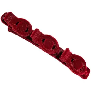 JZ027 alta calidad mujer pluma de ganso textura flequillo color sólido doble capa pelo trenzado pato pico agarre clip