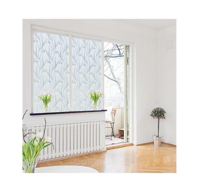 Privacy-preserving Translucent Window Film Delicate PEVA Static Beautiful Painted Window Film