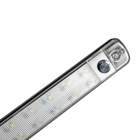 Lumière LED extérieure pour camping-car, caravane, véhicule, motorhome, noire, DC12-28V, 8W, 800lm, IP67, avec interrupteur métallique
