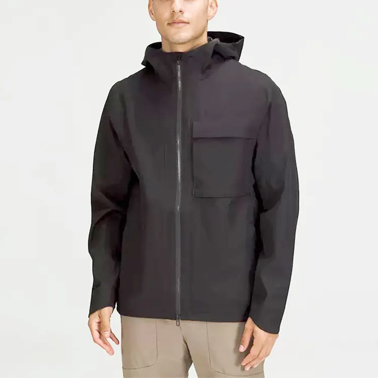 Wholesale New Style Men Windproof Zipper Pockets Hooded Plus Size Men's Coats Jackets