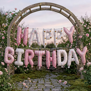 Set di Palloncini Macaron per <span class=keywords><strong>Compleanno</strong></span>, Palloncini in Foil Opaco <span class=keywords><strong>Rosa</strong></span> con Scritta 'Happy Birthday' per Decorazioni Festa di <span class=keywords><strong>Compleanno</strong></span> - Product Image 3