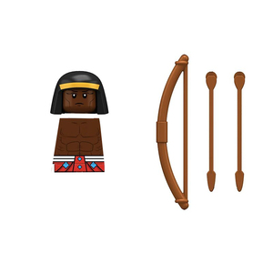 Figura de Construcción N313-320 - Soldado Faraón Nubio Egipcio Antiguo, Guardia de la Corte, Ejército, Tribu, Figura de Juguete de Plástico ABS para Ensamblar - Product Image 6