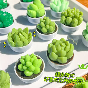 Juguete de Cactus en Miniatura de Resina Colorida, Juguete Antiestrés de Plástico para Aliviar el Estrés, Unisex - Product Image 2