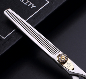 Forbici professionali giapponesi per toelettatura animali, 6,5 pollici, 45 denti, per sfoltire il pelo di cani, massima qualità-prezzo - Product Image 2