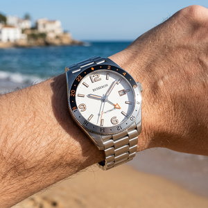 Fabricant de montres automatiques sportives personnalisées GMT, étiquette privée haut de gamme, vente en gros, montres pour hommes à double fuseau horaire - Product Image 3