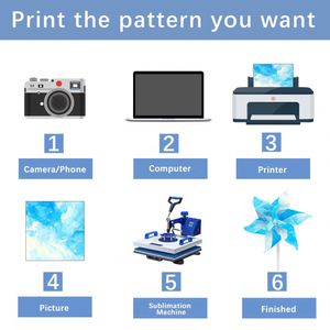 Pinwheels vierges pour sublimation, blancs, en vrac, pour artisanat, produits vierges pour sublimation, pinwheels tournants au vent - Product Image 3
