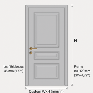 Hiện đại tấm thép mạ kẽm cháy cửa an ninh cho khách sạn bệnh viện căn hộ trung tâm Malls-Exterior cửa ra vào CE chứng nhận - Product Image 3