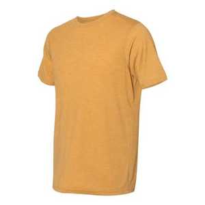 Camiseta personalizada de manga corta con cuello redondo para hombre, estilo básico, algodón, poliéster, rayón, impresión personalizada, camisetas lisas de tres mezclas - Product Image 3