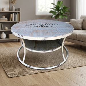 Tables basses en verre industriel modernes, design personnalisé en acier inoxydable, mobilier de salon, ensembles en gros avec emballage - Product Image 3