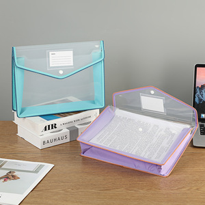 Grande capacità PP cartella scatola di File per ufficio e uso dello studente impermeabile custodia pulsante per la selezione della carta prodotti di archiviazione FC - Product Image 3
