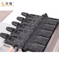 Offre Spéciale professionnel 5 pièces bulle Commercial électrique poisson en forme de gaufrier automatique Taiyaki gâteau Machine tout neuf