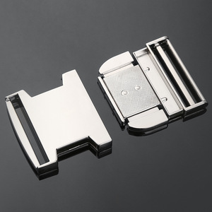 Side Release Buckle Metal Silver Durable For Bags Backpack Hardware Adjustable <b>Webbing</b> Accessory - Product Image 3