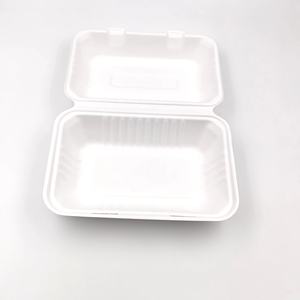 Productos de <span class=keywords><strong>bagazo</strong></span> 9*6 pulgadas. VAJILLA DE FIBRA NATURAL BLANCO CONTENEDOR DE ALIMENTOS CAJAS DE PAPEL <span class=keywords><strong>BAGAZO</strong></span> DE - Product Image 4