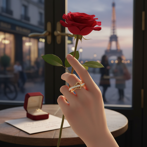 0.30 TCW Diamond Heart Ring 14K Solid Yellow Gold Love Promise Ring Elegant Romantic Fine Jewelry Gift for Women Supplier - Product Image 3