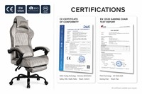 Chaise de bureau pivotante confortable de style exécutif, réglable en hauteur, à 360 degrés, pour café internet et gaming