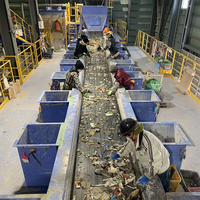 Table et Plateforme de Tri des Déchets Manuelle de Bonne Qualité avec Capacité Personnalisable, Structure Double Couche, à Moteur