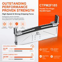 ChangingTek - Mano Robótica Servo Paralela de Dos Dedos CTPM2F185, 24 V, 48 W, 3.5 kg, Pinza Eléctrica Programable para Automatización de Laboratorio