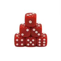 Vente en gros personnalisé 18mm poisson crevette crabe D6 dés en plastique pour jeu de société