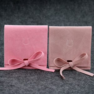 Printed <b>Envelope</b> Flap Velvet Jewelry Pouch <b>Gift</b> Suede Bag - Product Image 5