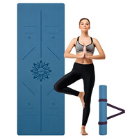 Tapis de yoga AeroMara en PU, 5 mm d'épaisseur, antidérapant, absorbant la transpiration, large tapis de fitness et de danse, 183x68 cm, 3 kg, certifié CE pour la Chine