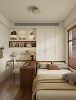 Armoire personnalisée pour enfants, armoire de rangement pour chambre d'enfant avec bureau, meubles pour enfants en bois massif moderne