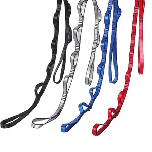 Commercio all'ingrosso di alta qualità durevole logo personalizzato Eco friendly Multicolor stretch band 12 loop nylon stretch strap