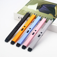 Briquet torche USB rechargeable personnalisé avec logo, flamme unique, coupe-vent et sécurisé pour cigarettes, barbecue, cadeaux d'affaires