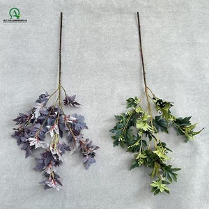 Branches de <span class=keywords><strong>feuilles</strong></span> d'érable artificielles avec <span class=keywords><strong>arbuste</strong></span> à baies Buissons de <span class=keywords><strong>feuilles</strong></span> de raisin d'automne Tige de soie pour le festival de table de Thanksgiving de cuisine à domicile - Product Image 1