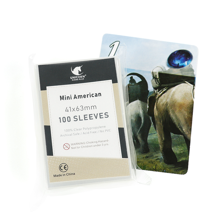 41x63mm card sleeves -100 Pack, Thick (SWN-543) SwanPanasia Sleeves Standard card sleeves are not the same as Standard American cards for example Sleeve Kings Mini American Card