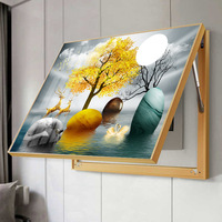 Décoration d'intérieur Vente en gros de cadres en aluminium PS en porcelaine cristal Boîte de compteur électrique en toile Peinture murale décorative