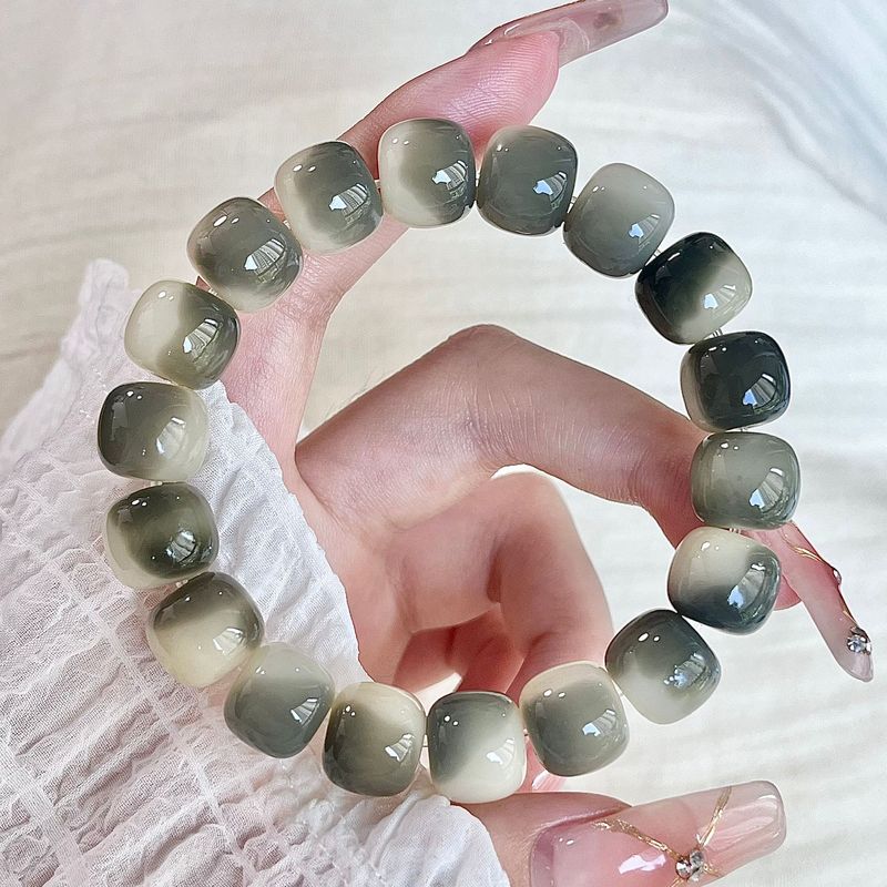 Natural Green and Blue Crystal Bead