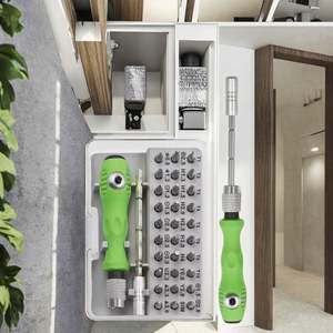 Jeu de tournevis multifonctionnel de précision 32 en 1, outil ménager pour le démontage et l'assemblage, embout en plastique galvanisé compatible OEM - Product Image 2