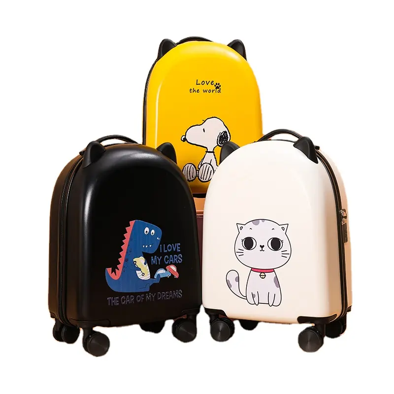 Di nuova progettazione 18 pollici orecchio di gatto per bambini valigia simpatico cartone animato bambini Trolley borsa per bagagli regalo viaggio per bambini