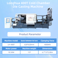 Machine de moulage sous pression LH-HPDC 400T pour plaquettes de frein en aluminium, pièces de motos, moulage sous pression de métaux