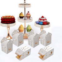 DAMAI 10 PCS Candy White Castle Stars and Moon Party Décoration créative pour Eid Mubarack et Ramadam Candy Box Coffret Cadeau